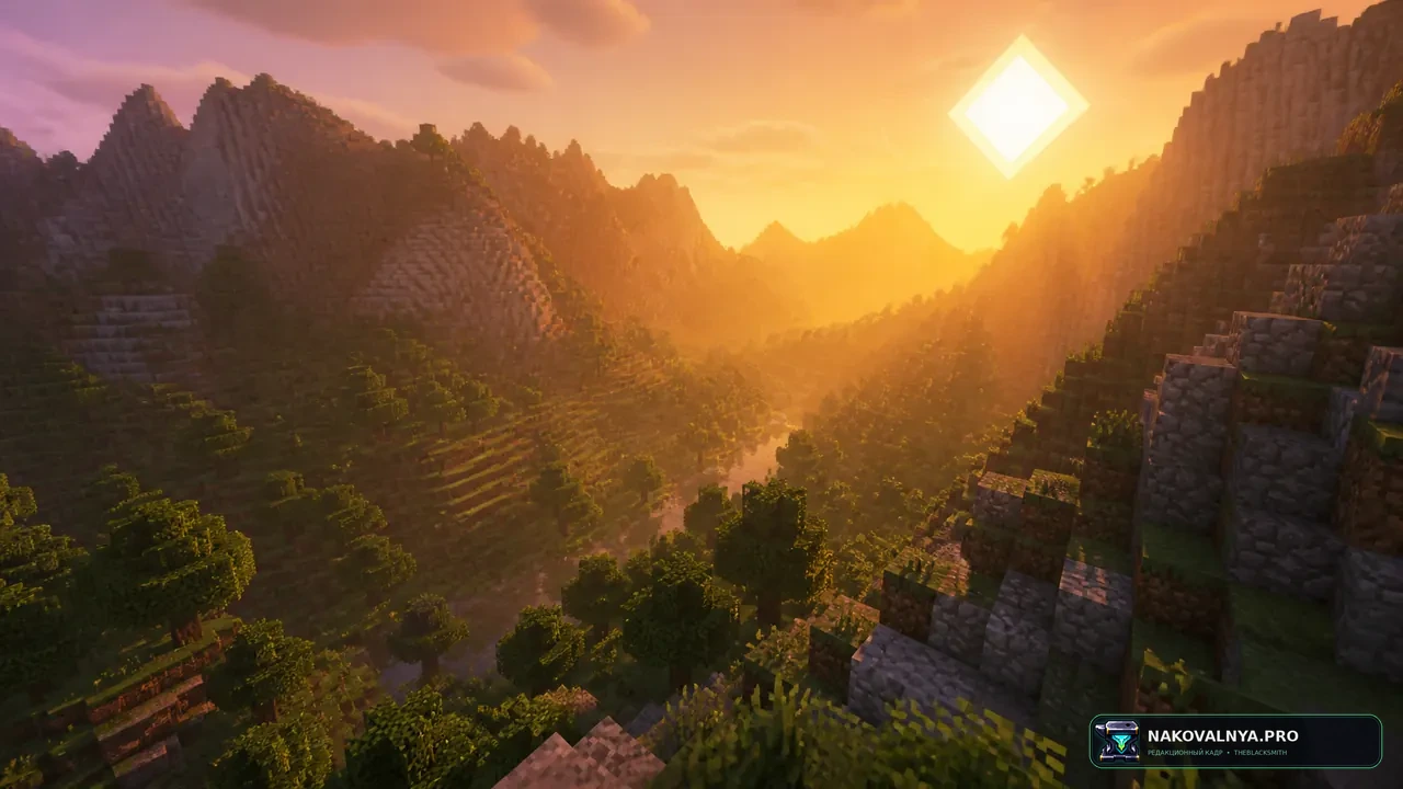 1.18 Panorama with Shaders: шейдерную панораму Caves & Cliffs в меню — редакционная иллюстрация 2 из 3