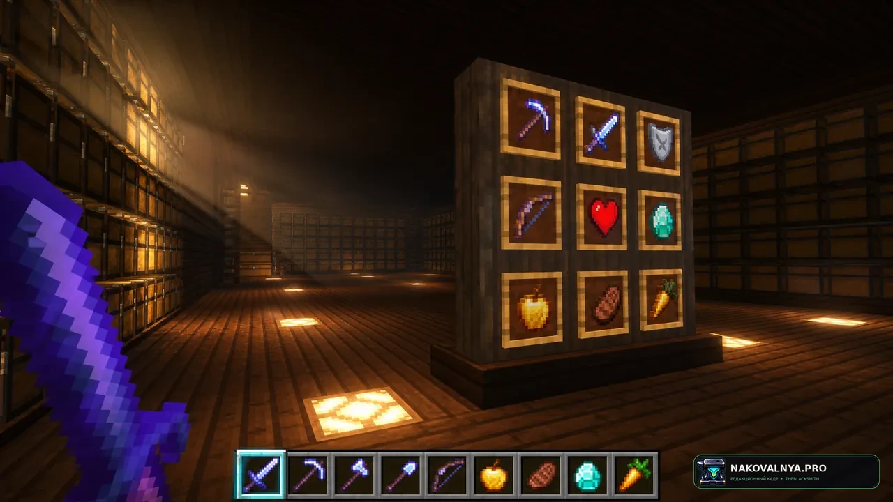 48x48 items (GUI Scale 3x): чёткие предметы при масштабе интерфейса 3× — редакционная иллюстрация 2 из 3