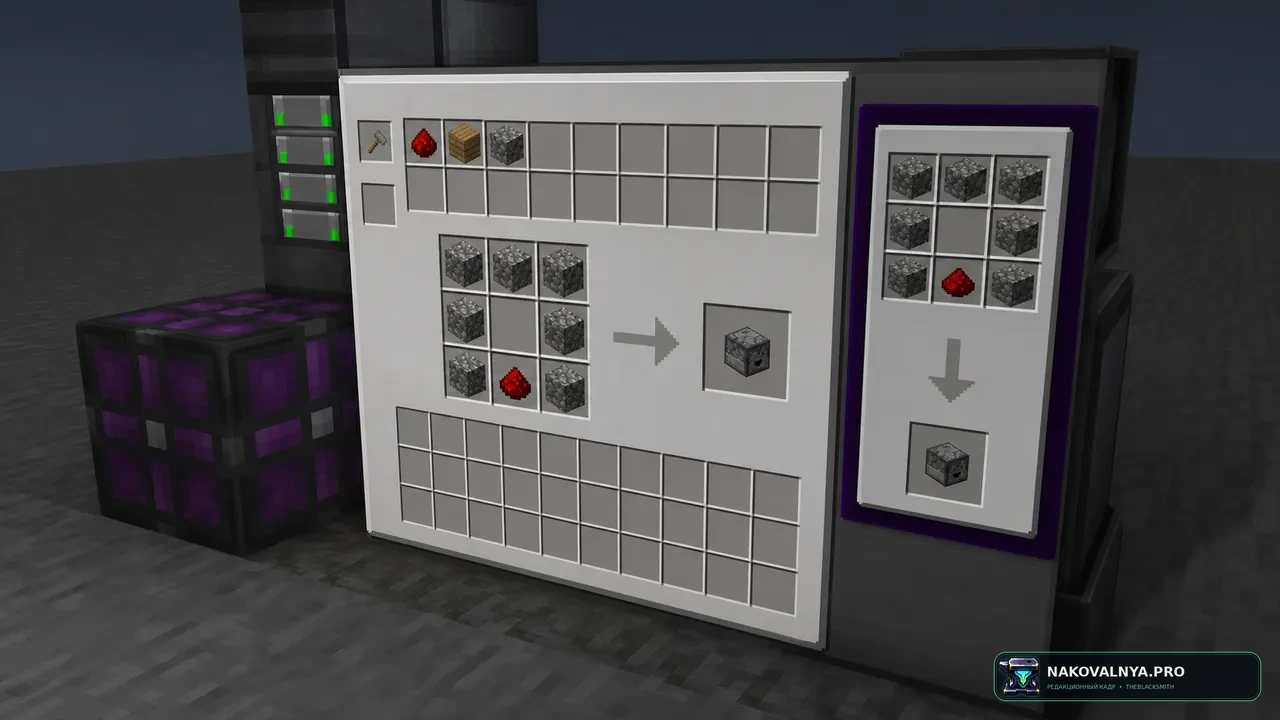 AE2 EMI Crafting Integration: интеграцию крафта AE2 с EMI — редакционная иллюстрация 2 из 3