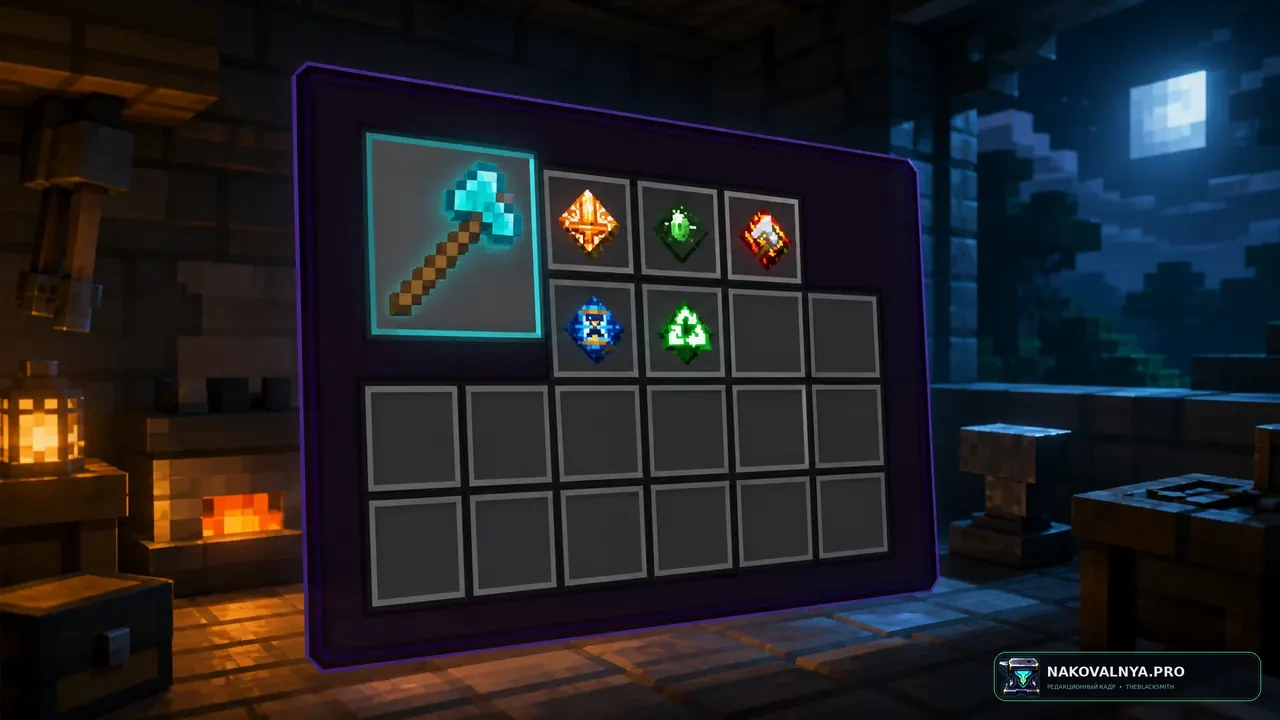 AL's Dungeons Enchant Icons: иконки зачарований в стиле Minecraft Dungeons — редакционная иллюстрация 2 из 3