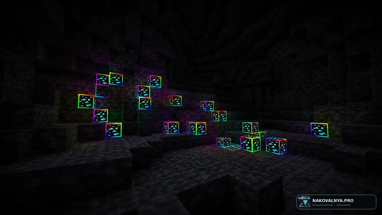Изображение к проекту Rainbow Diamond Ores & Ancient Debris