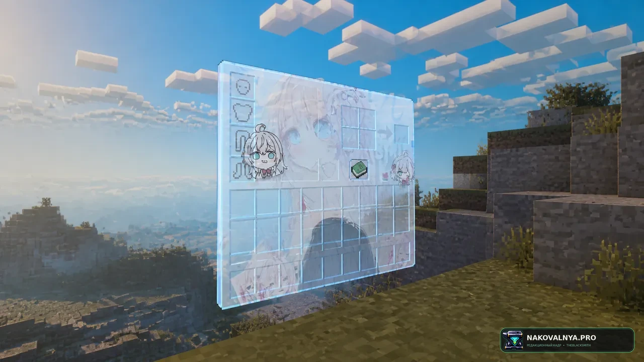 CPVP yxusuf05+Anime sky: Crystal PvP с аниме-небом и пользовательским снаряжением — редакционная иллюстрация 2 из 3