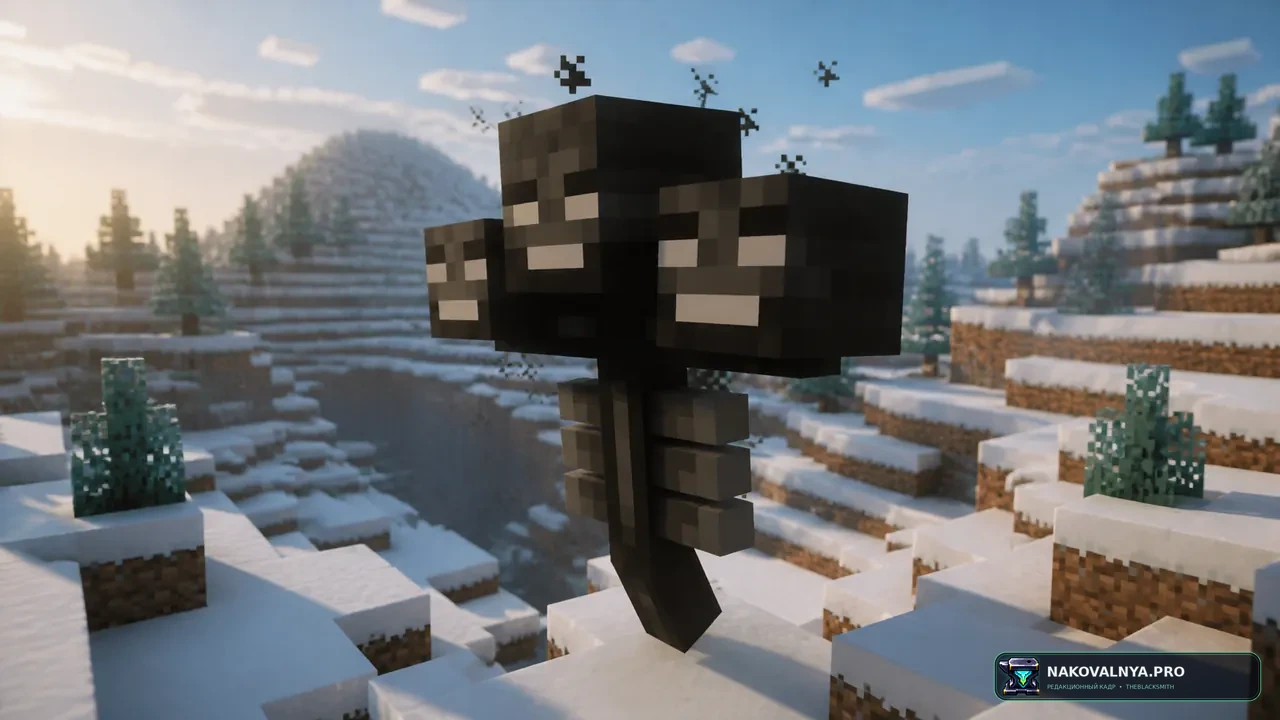 BE Style Wither: усложнённого иссушителя в стиле Bedrock Edition — редакционная иллюстрация 2 из 3