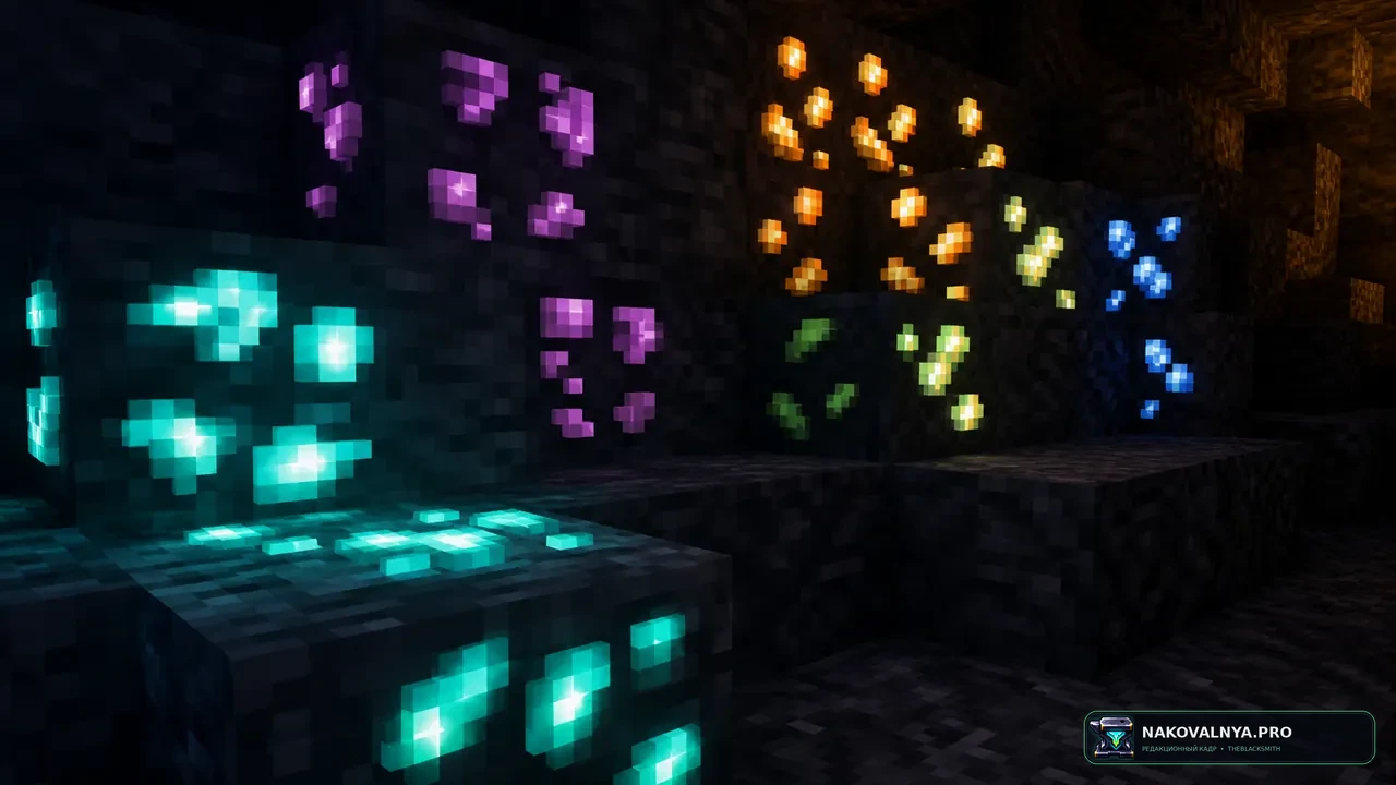 Better Ores 3D: объёмные светящиеся руды — редакционная иллюстрация 2 из 3