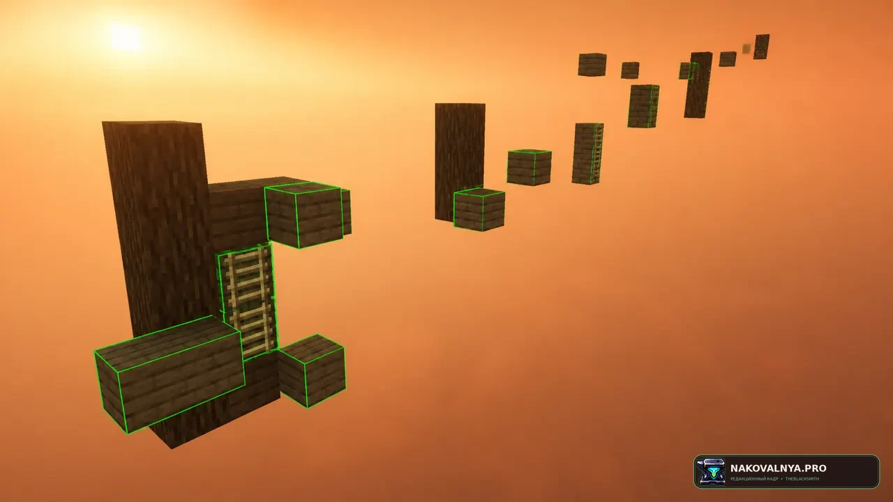 Block Hitboxes Indicator: наглядные границы взаимодействия с блоками — редакционная иллюстрация 2 из 3