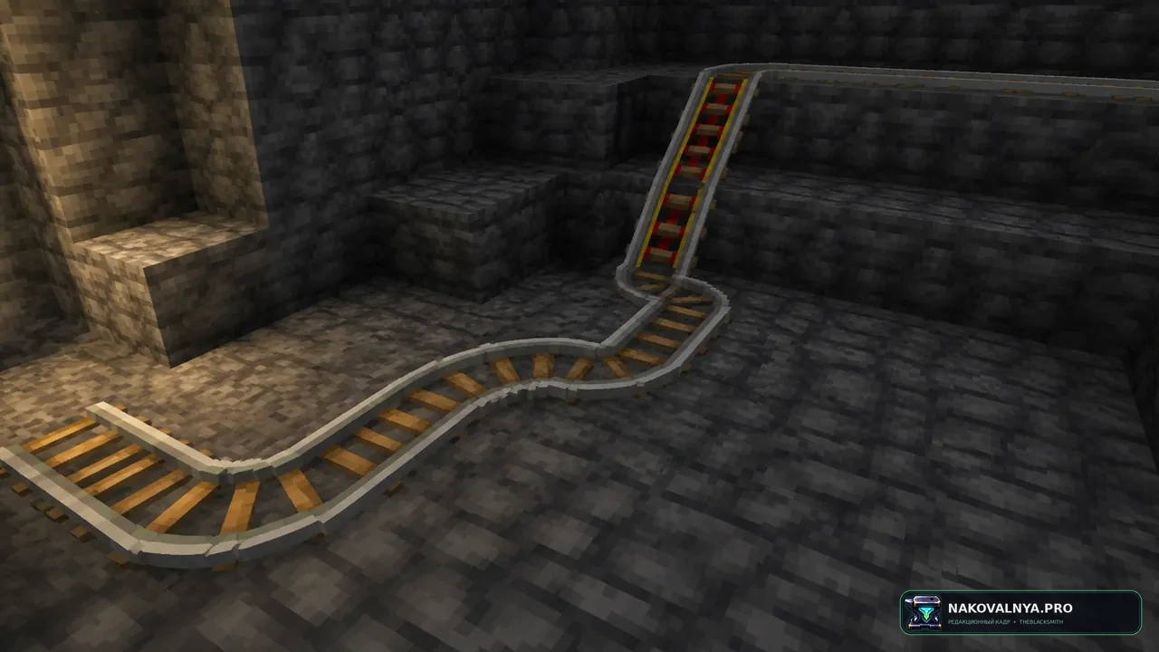Blocky 3D Rails: объёмные железнодорожные рельсы — редакционная иллюстрация 2 из 3