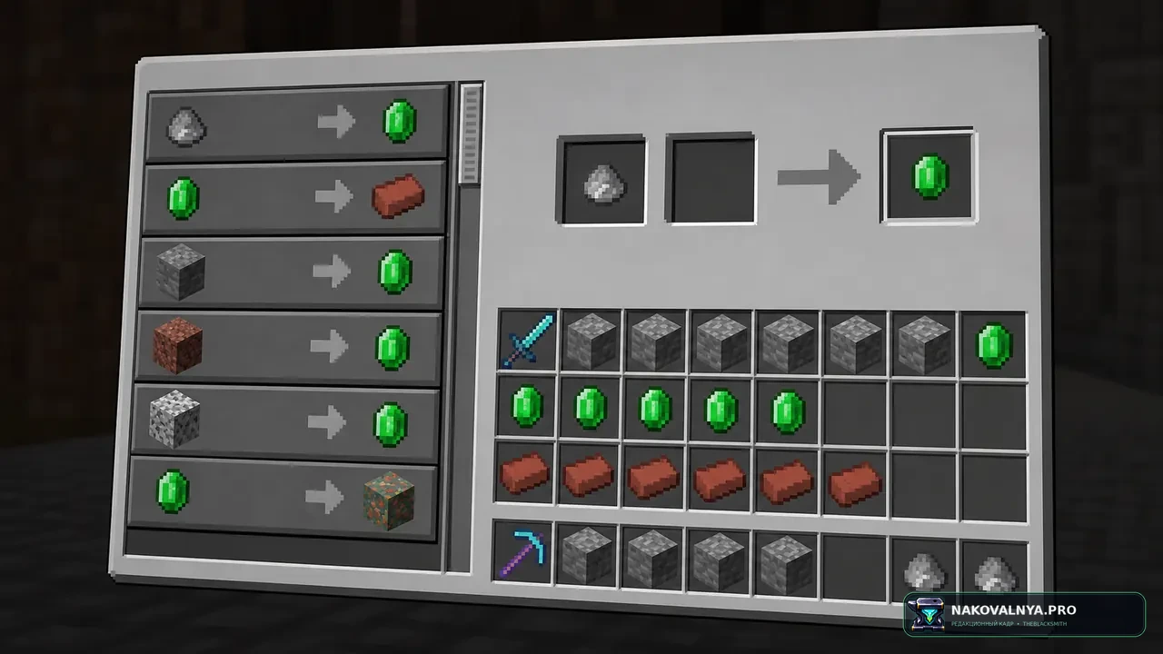 Bulk Villager Trading: быстрый массовый обмен — редакционная иллюстрация 3 из 3