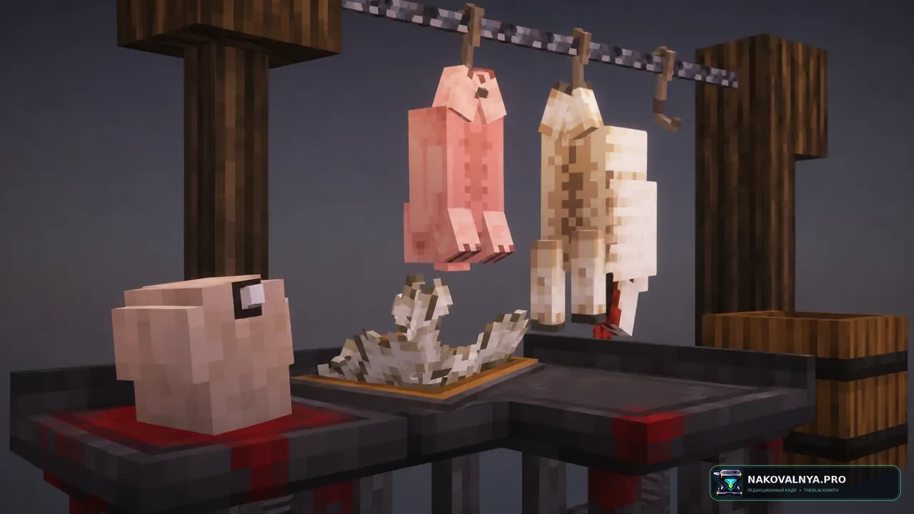 Butchery: реалистичную разделку животных — редакционная иллюстрация 3 из 3