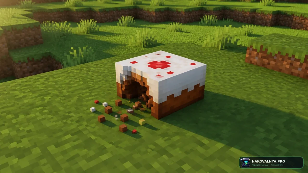 Cake Chomps: звук и крошки при поедании торта — редакционная иллюстрация 2 из 3