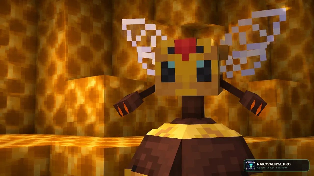 Combee MC Remodel (Cobblemon): пчелиный облик Комби — редакционная иллюстрация 3 из 3