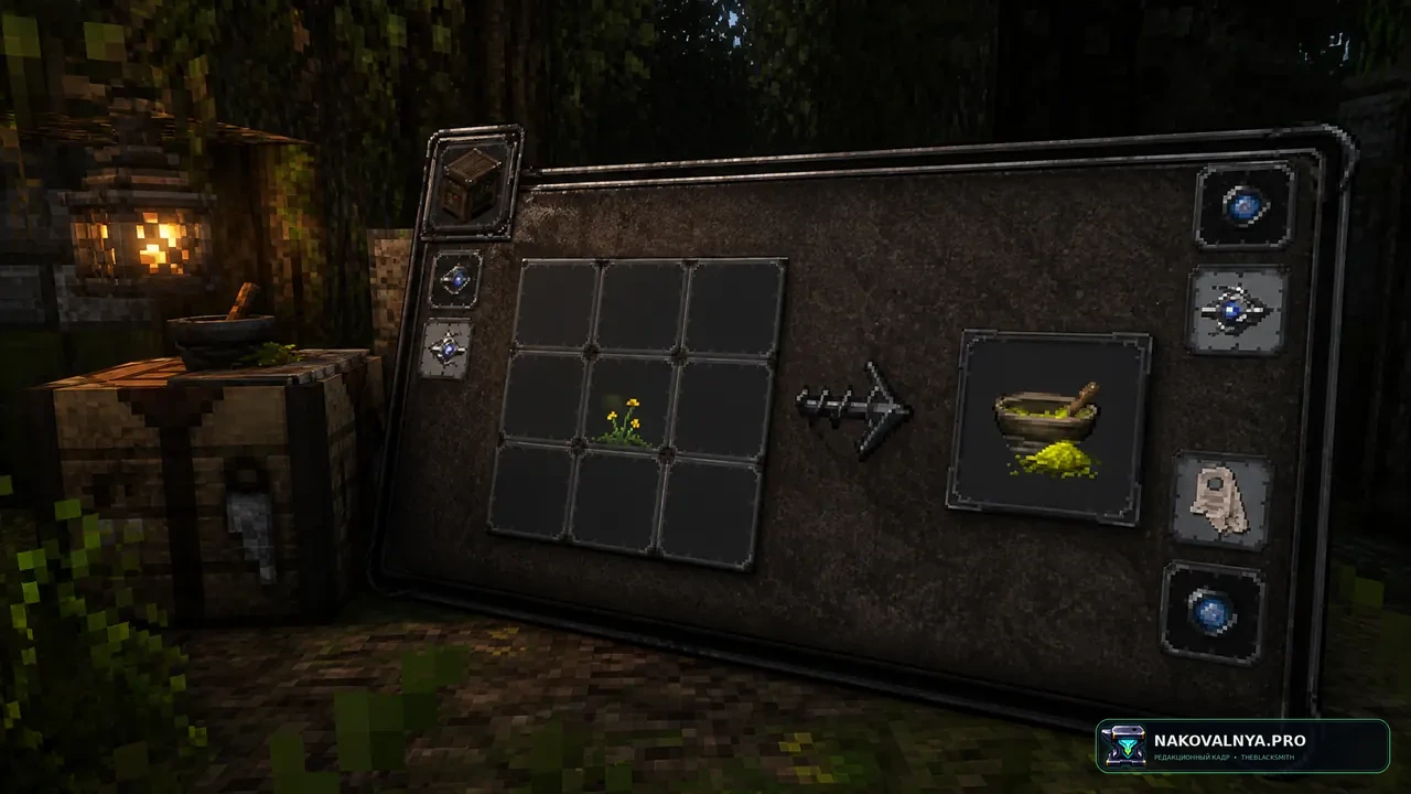 Conquest of Just Enough Items: интерфейс JEI в стиле Conquest Reforged — редакционная иллюстрация 2 из 3