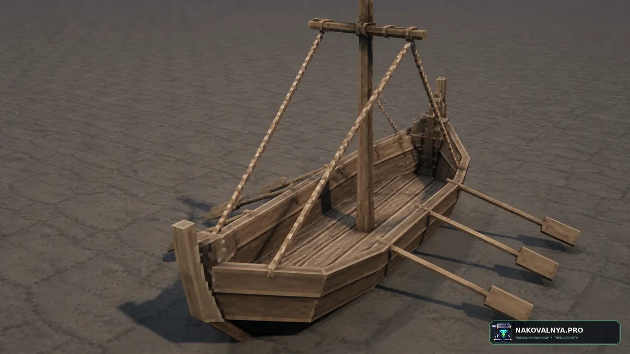 Conquest: Small Ships: драккар в стиле Conquest Reforged — редакционная иллюстрация 3 из 3