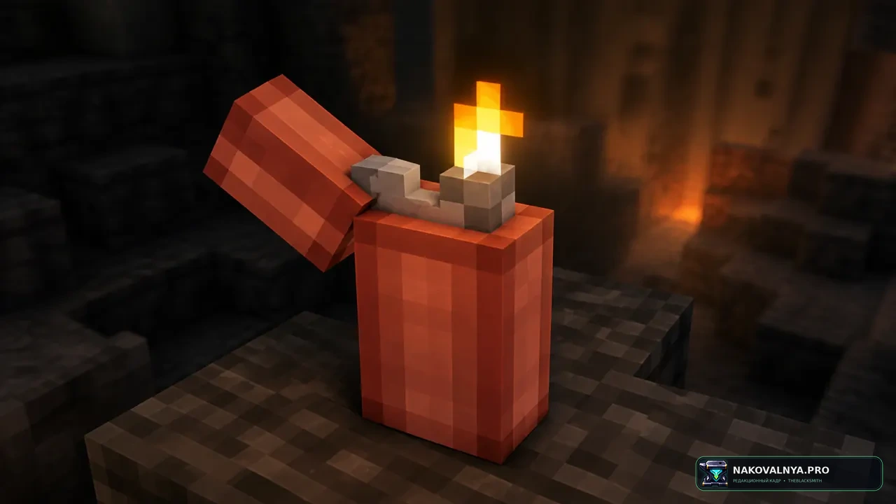 Copper Lighter: медный 3D-зажигатель вместо огнива — редакционная иллюстрация 3 из 3