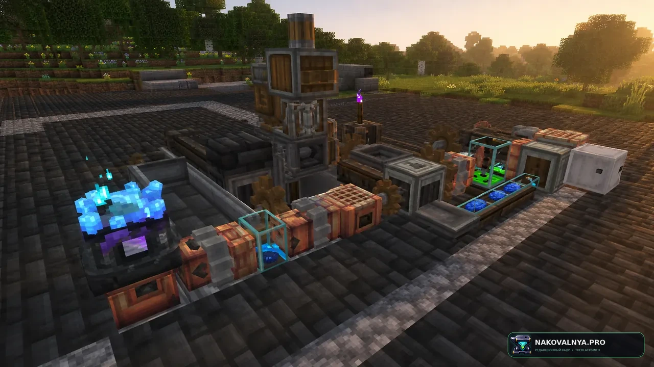 Create: Enchantment Industry: автоматизация опыта и зачарований — редакционная иллюстрация 2 из 3