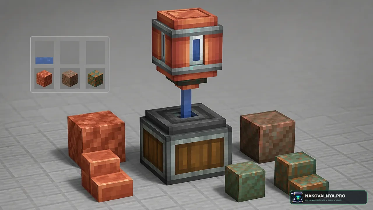 Create: Oxidized: автоматическое окисление меди — редакционная иллюстрация 3 из 3