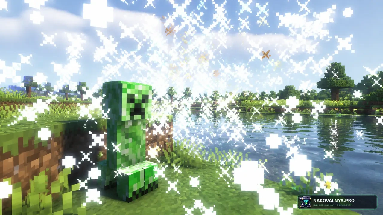 Creeper Firework: безопасные фейерверки вместо взрывов криперов — редакционная иллюстрация 3 из 3