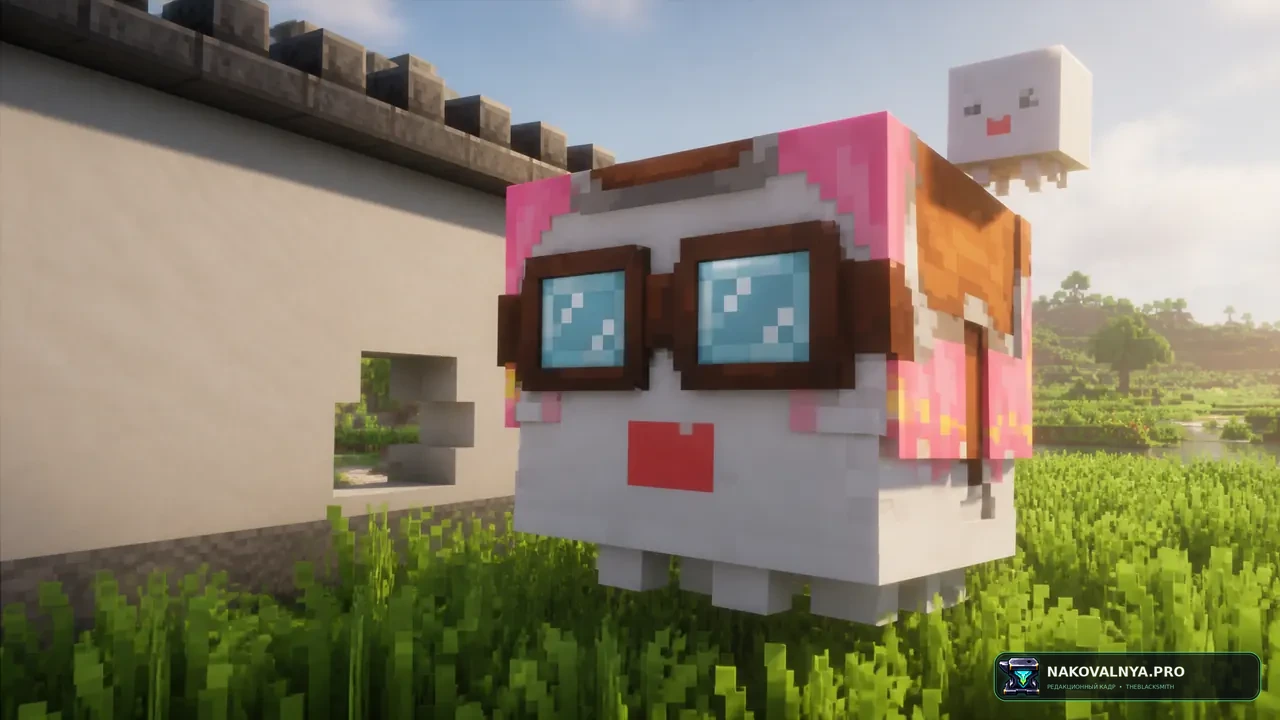 Cute Happy Ghast: милых счастливого гаста и гастёнка — редакционная иллюстрация 3 из 3
