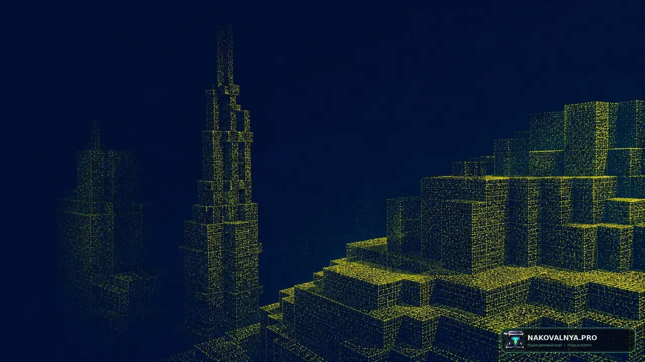 Cyberspace Shaders: киберпанковский LiDAR-эффект — редакционная иллюстрация 2 из 3
