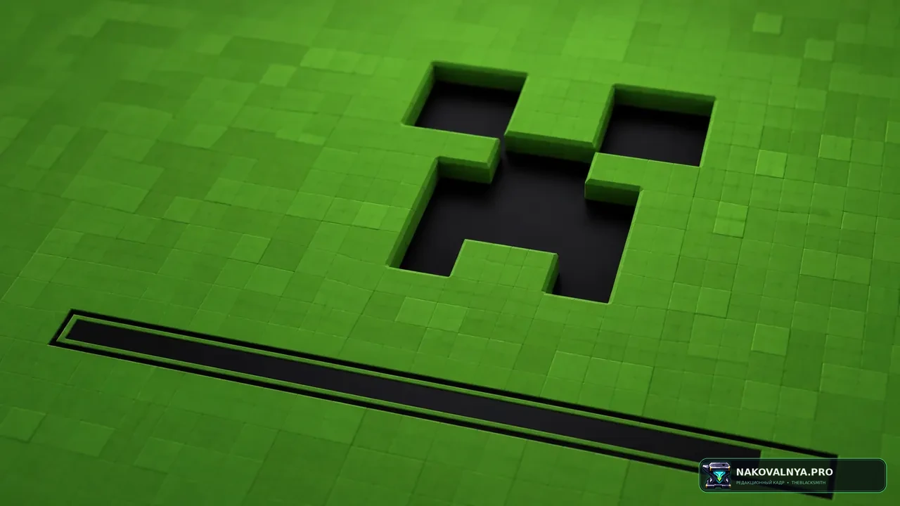 Creeper Loading Screen - YouTube Edition: экран загрузки с мордой крипера — редакционная иллюстрация 3 из 3