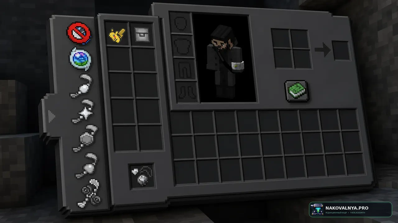 Dark Mode GUI for Pixelmon: тёмный интерфейс Pixelmon — редакционная иллюстрация 3 из 3