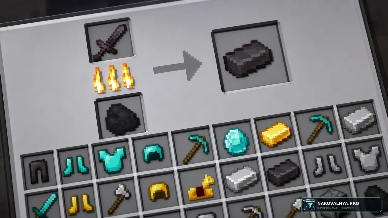 DarkSmelting: переплавку ненужного снаряжения — редакционная иллюстрация 3 из 3