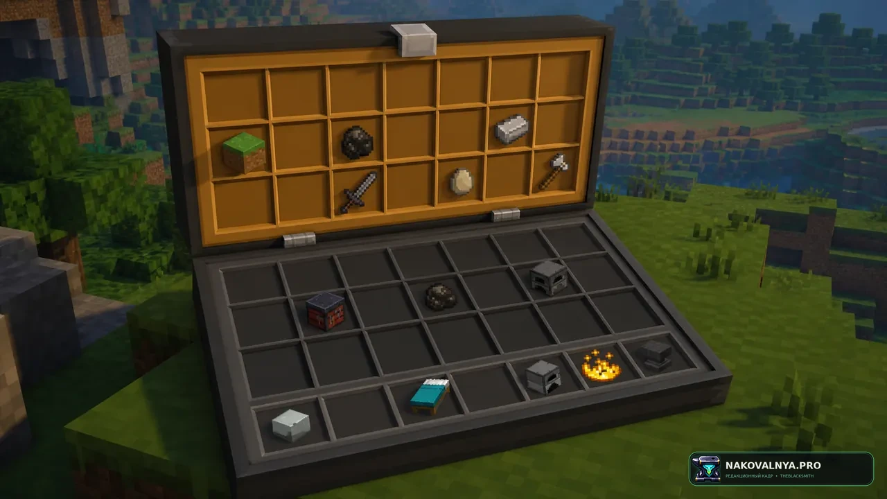 DIEGETIC GUI - immersive crafting menus: иммерсивные меню рабочих блоков — редакционная иллюстрация 2 из 3