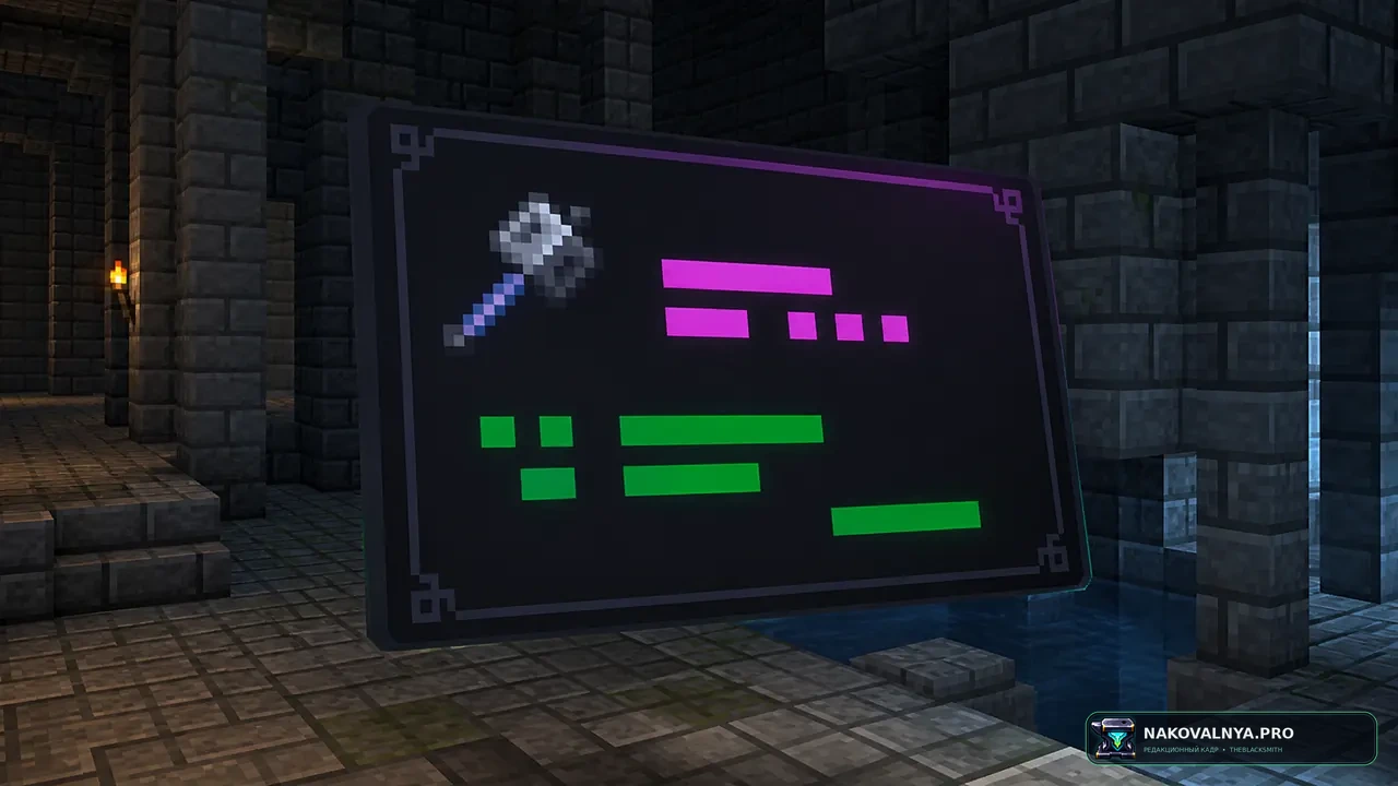 Dungeon Tooltips: подсказки предметов в стиле Minecraft Dungeons — редакционная иллюстрация 2 из 3