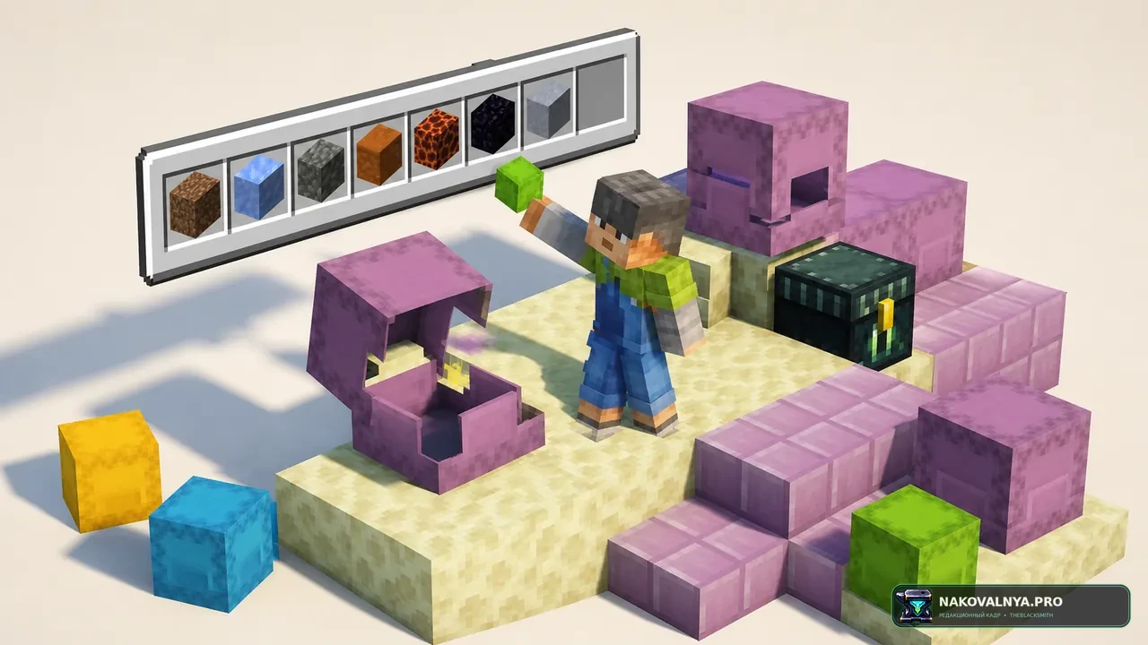 Easy Shulker Boxes: доступ к шалкерам прямо в инвентаре — редакционная иллюстрация 2 из 3