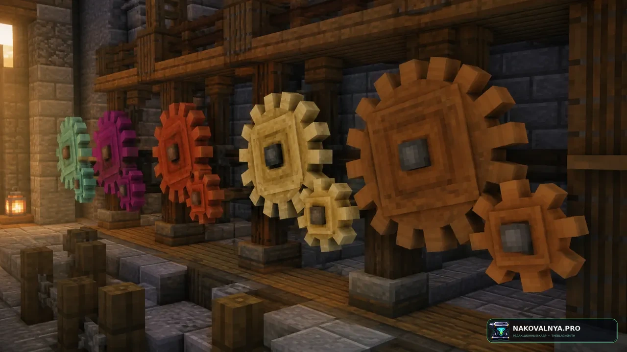 Create: Extended Cogwheels: декоративные зубчатые колёса для Create — редакционная иллюстрация 2 из 3