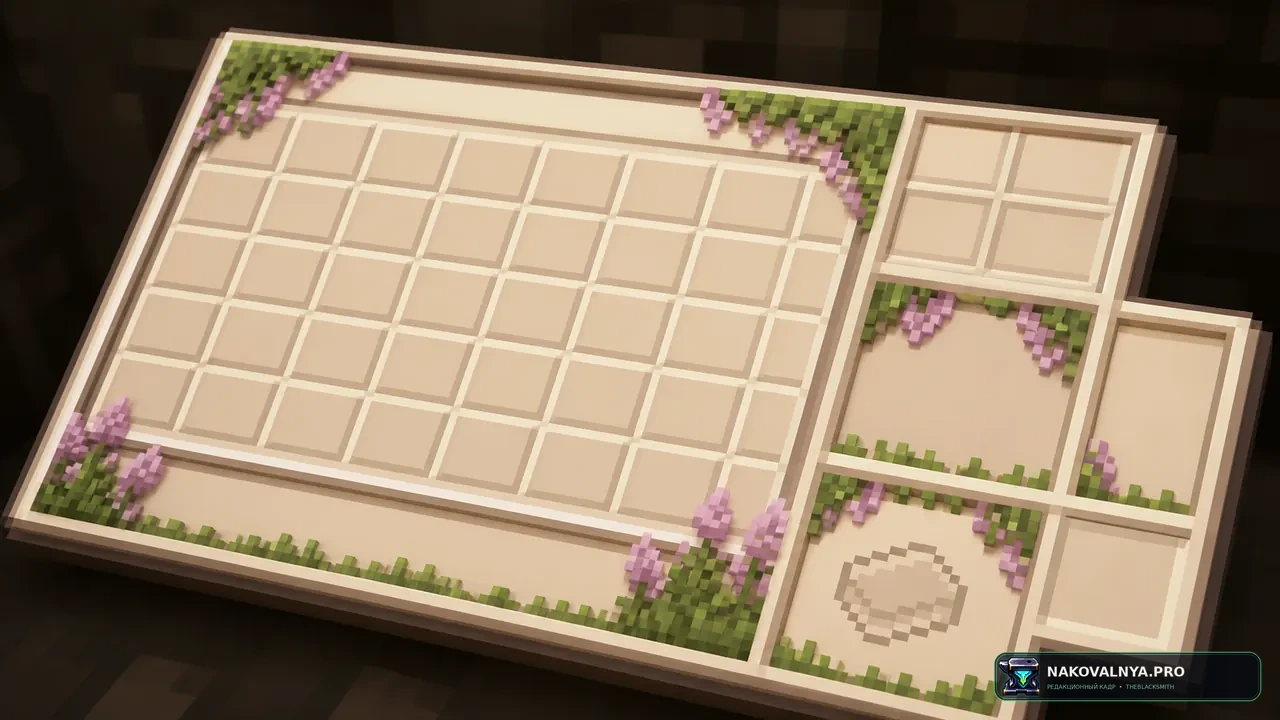Extra Flowery GUI: современный цветочный GUI с более открытым инвентарём — редакционная иллюстрация 3 из 3