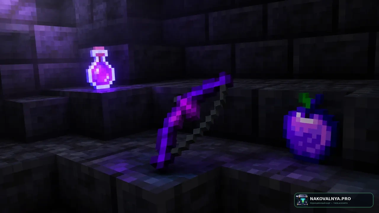 Fallen || PvP Texturepack: фиолетовое оформление для PvP — редакционная иллюстрация 2 из 3