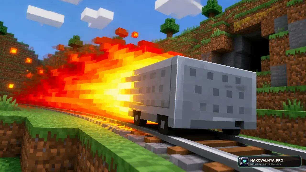 Fast Minecart: ускоренные вагонетки — редакционная иллюстрация 3 из 3