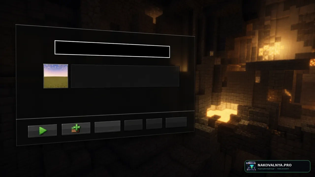 Flint Flamer Menus: яркое оформление кнопок и меню Minecraft — редакционная иллюстрация 2 из 3