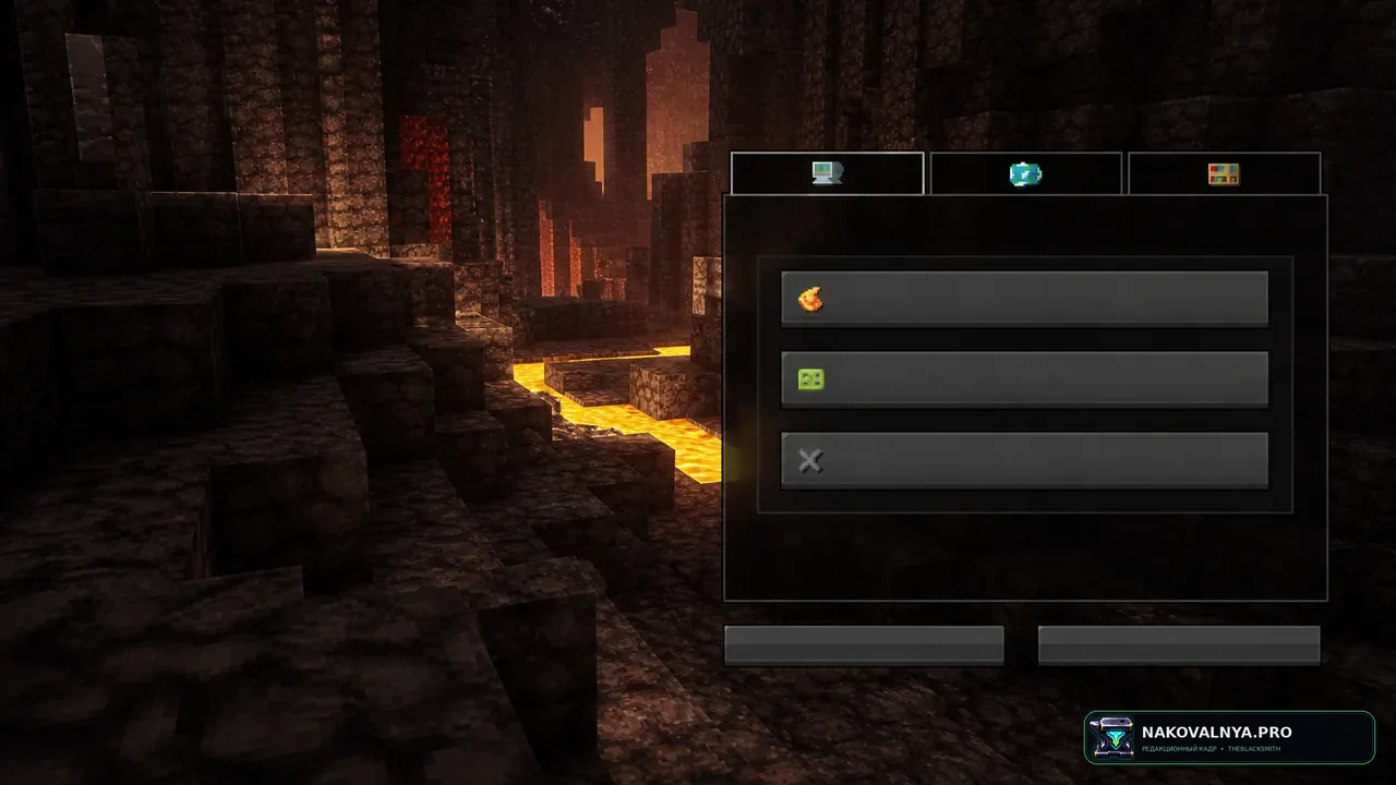 Flint Flamer Menus: яркое оформление кнопок и меню Minecraft — редакционная иллюстрация 3 из 3