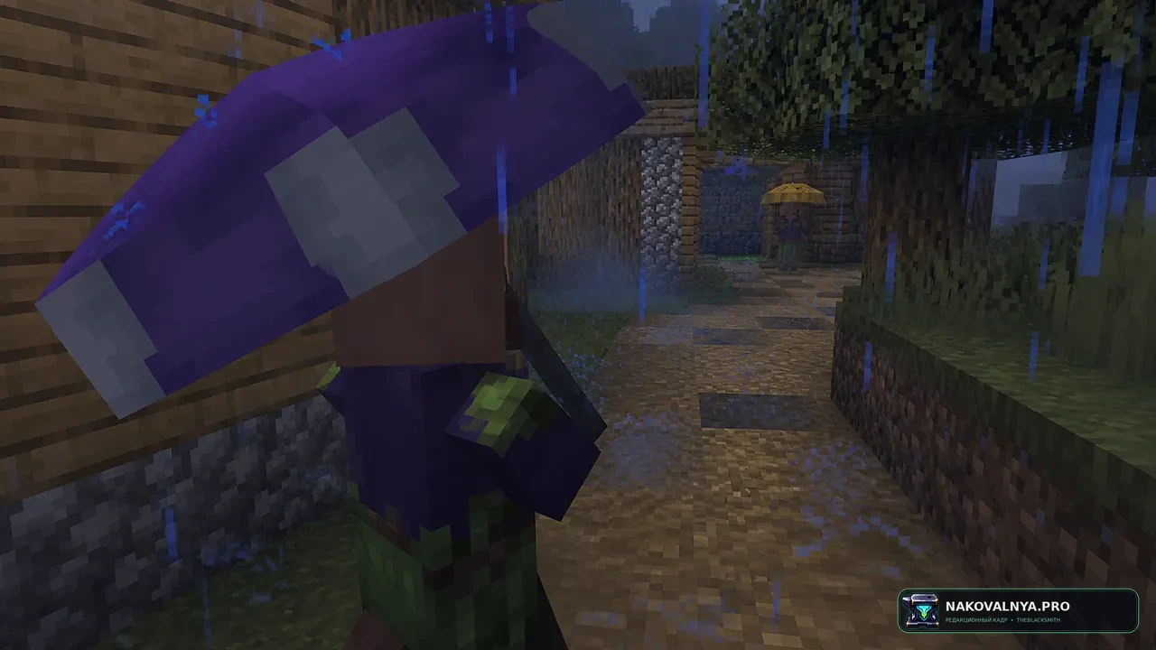 Fresh Umbrella Villagers: зонтики для жителей во время дождя — редакционная иллюстрация 3 из 3