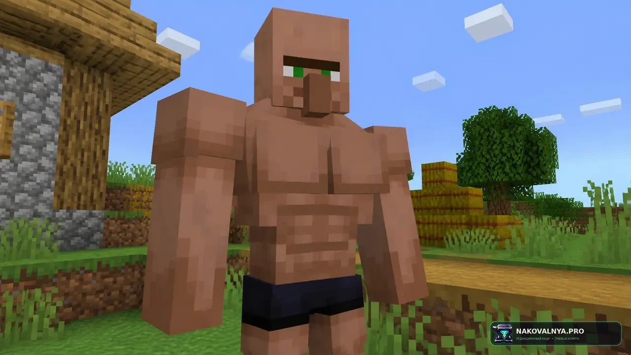 Gigachad Villager: мемную модель железного голема — редакционная иллюстрация 3 из 3