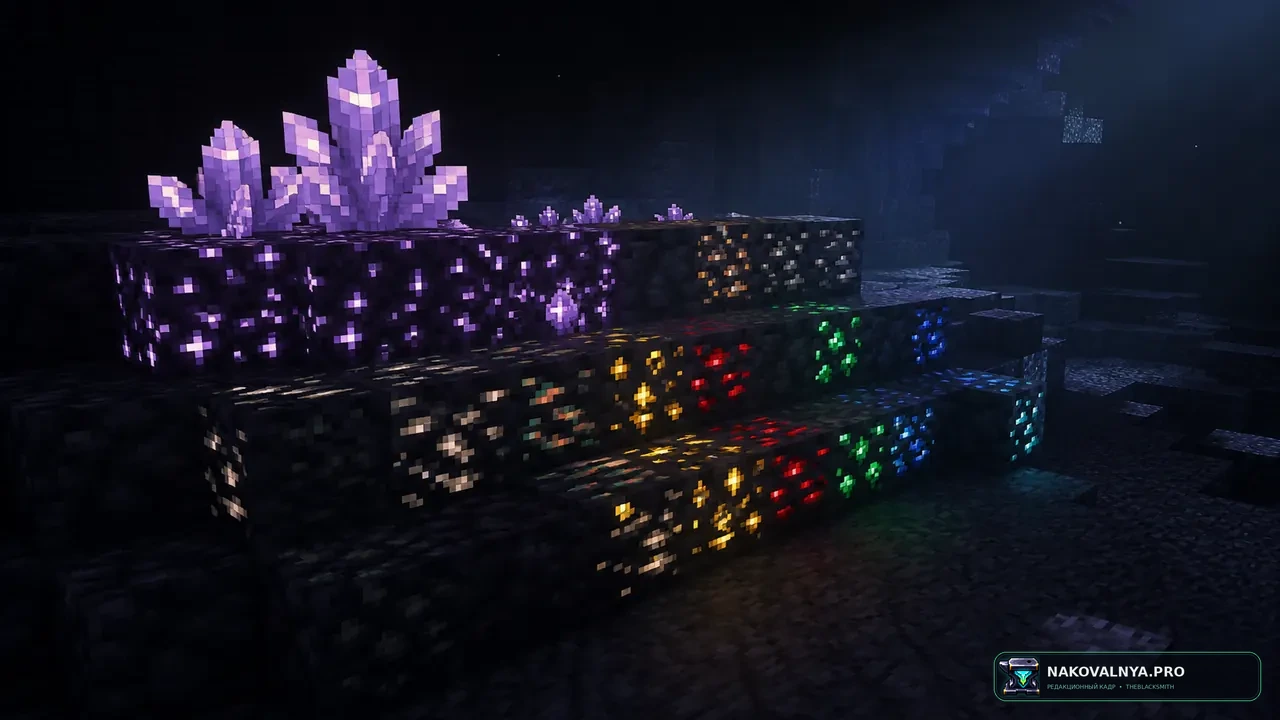 Glowing Emissive Ores - Fusion: светящиеся руды через Fusion — редакционная иллюстрация 2 из 3