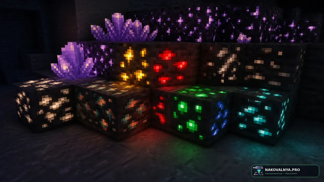 Glowing Emissive Ores - Fusion: светящиеся руды через Fusion — редакционная иллюстрация 3 из 3