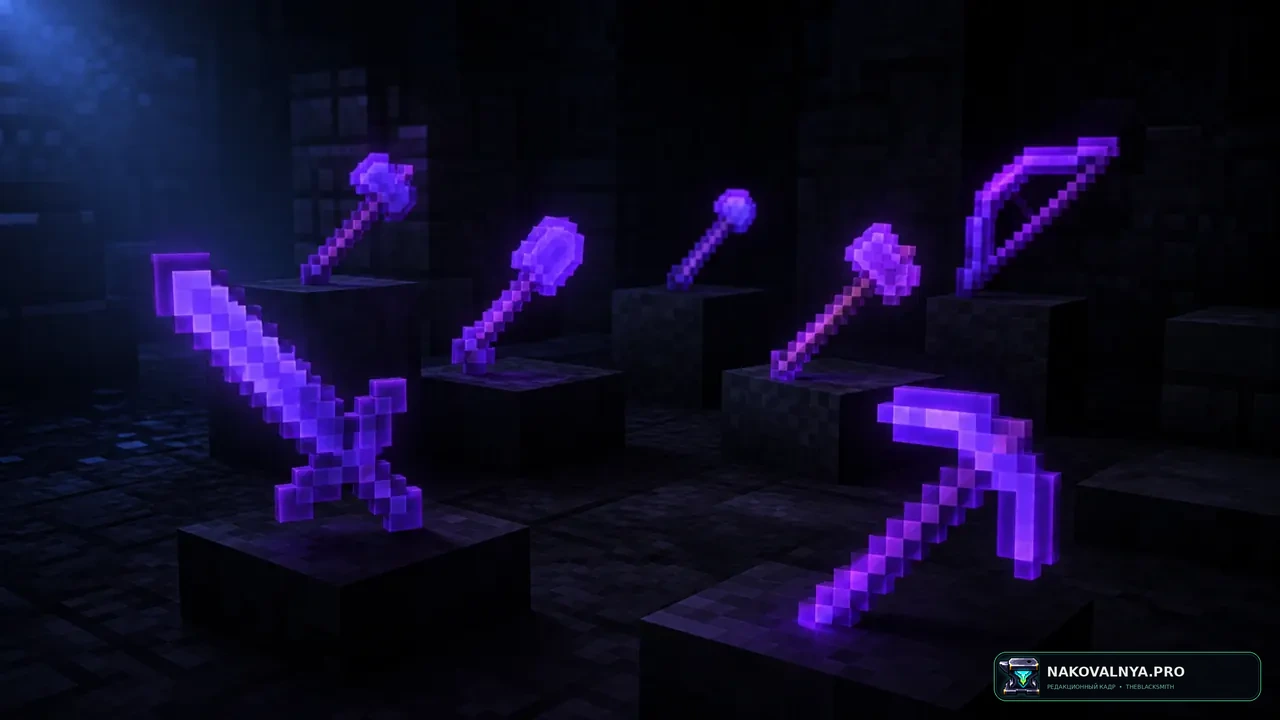 Glowing Enchanted Tools: свечение зачарованных инструментов — редакционная иллюстрация 2 из 3