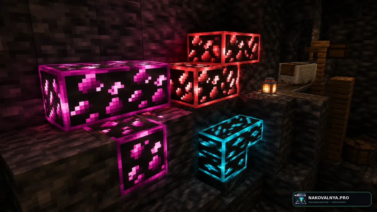 Glowing Ores! - Borderful Edition: заметные светящиеся руды — редакционная иллюстрация 3 из 3