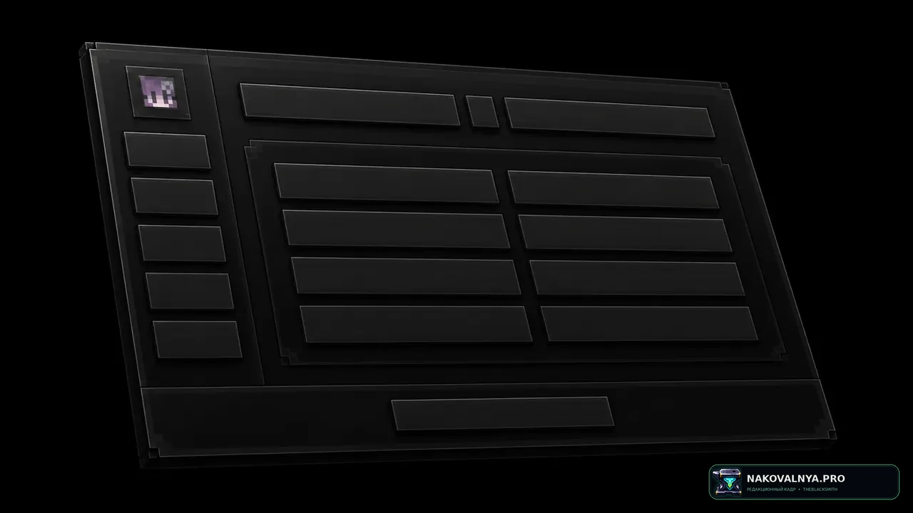 GUI: чёрный минималистичный интерфейс — редакционная иллюстрация 2 из 3