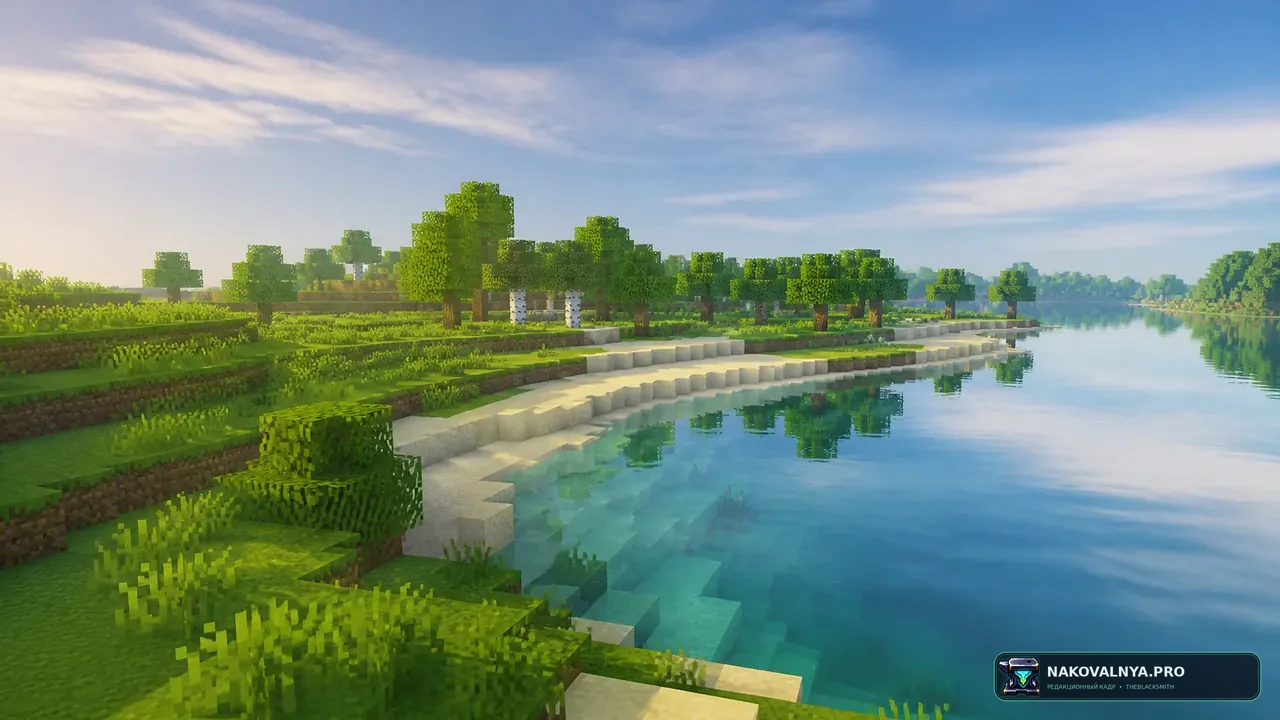 Halcyon Shaders: спокойную фантазийную картинку с тёплыми закатами — редакционная иллюстрация 2 из 3
