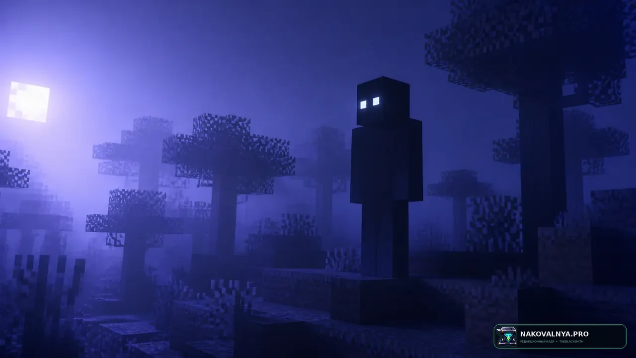 Herobrine: хоррор с Herobrine, проклятыми биомами и преследователями — редакционная иллюстрация 2 из 3