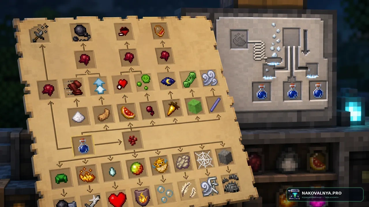 In-Game Brewing Guide: встроенную памятку по зельеварению — редакционная иллюстрация 3 из 3