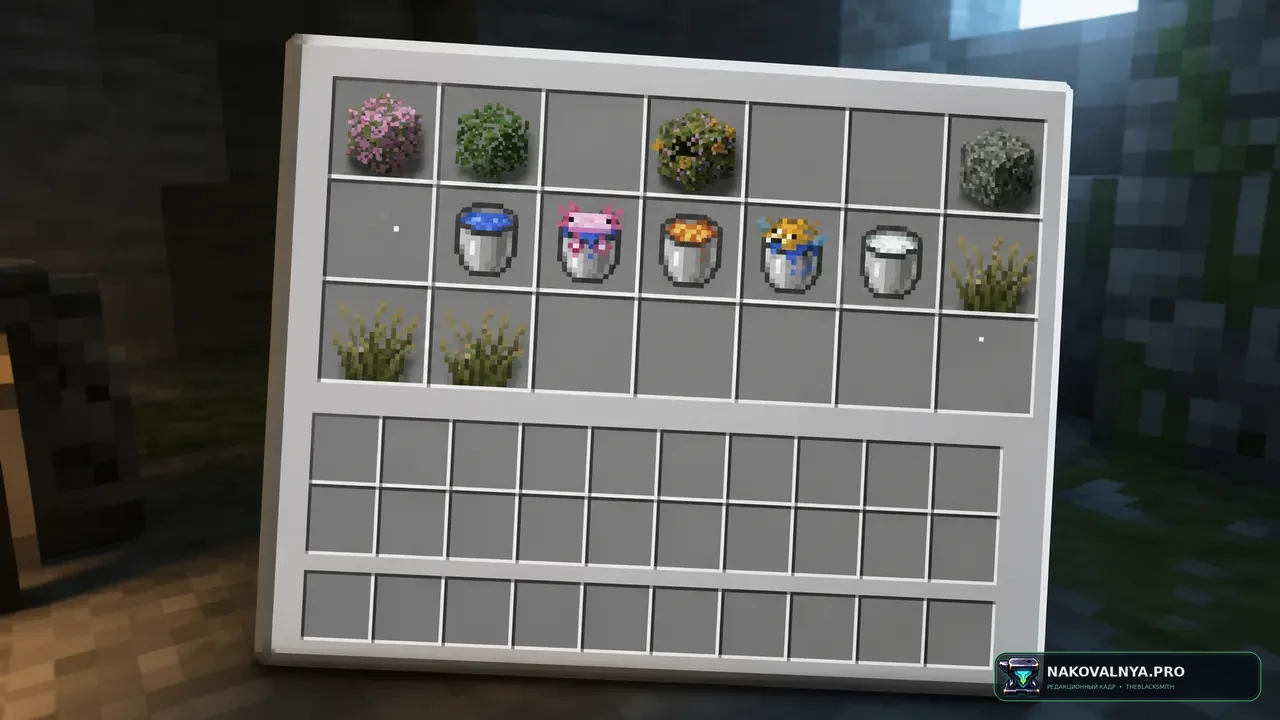 Item interactions mod: анимации и частицы предметов в инвентаре — редакционная иллюстрация 2 из 3