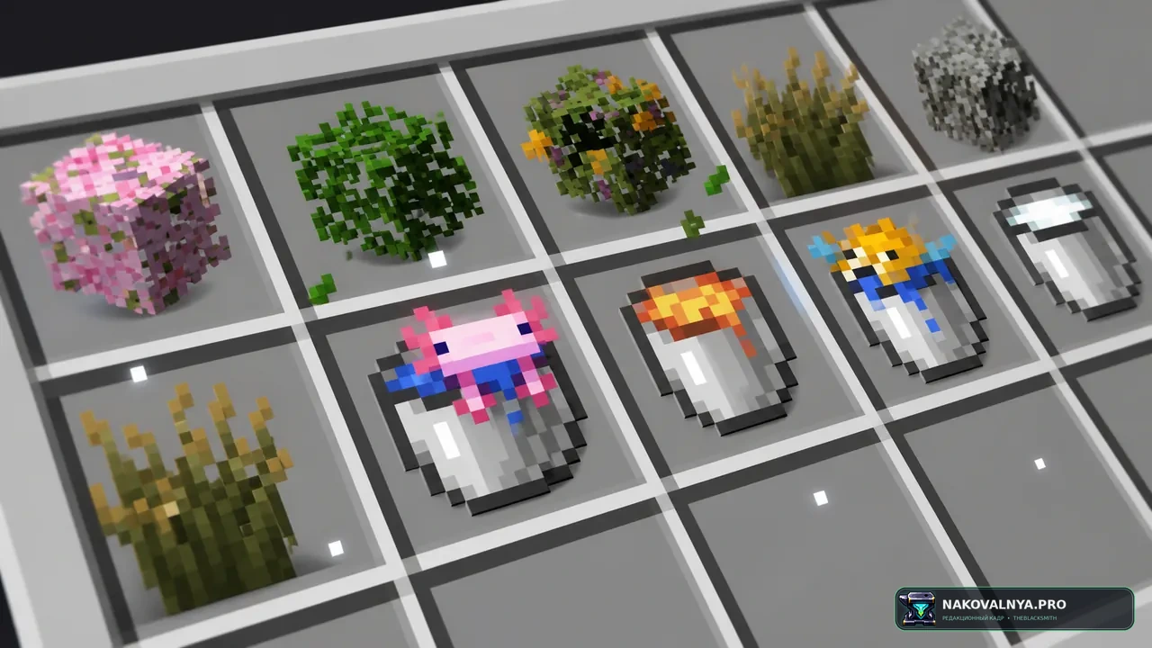 Item interactions mod: анимации и частицы предметов в инвентаре — редакционная иллюстрация 3 из 3
