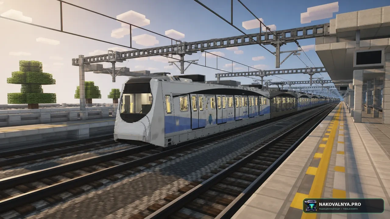 IVR - Blue Archive Train Pack: поезда Blue Archive для Minecraft Transit Railway — редакционная иллюстрация 2 из 3