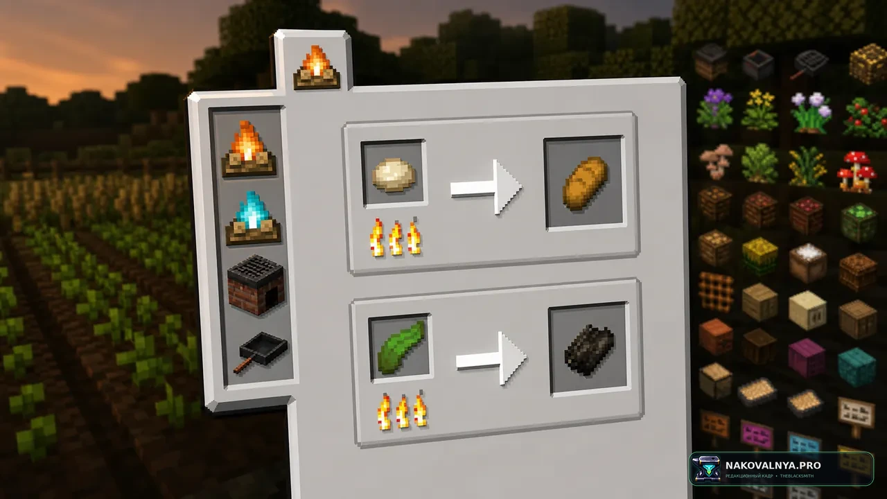 Just Enough Farmer's Recipes: рецепты старого Farmer's Delight в JEI — редакционная иллюстрация 3 из 3