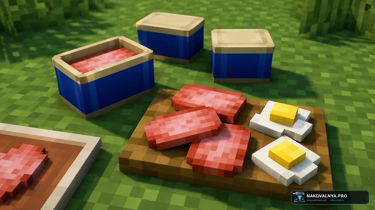 Luncheon Meat 'S Delight: блюда и производство ветчины — редакционная иллюстрация 3 из 3