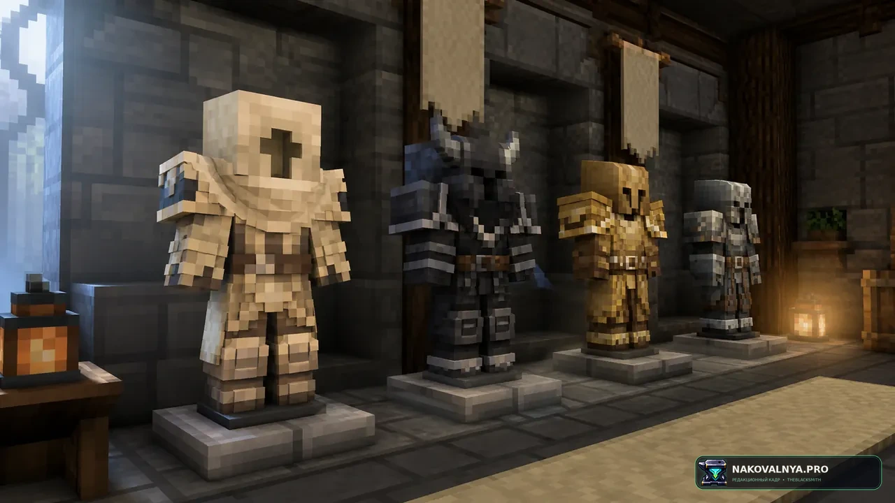 MC Dungeons Armors: коллекцию брони из Minecraft Dungeons — редакционная иллюстрация 2 из 3